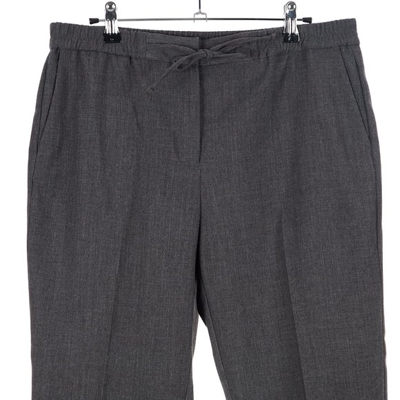 J Jill Gray Cropped Pants With Tie Size Medium - Picture 2 of 8